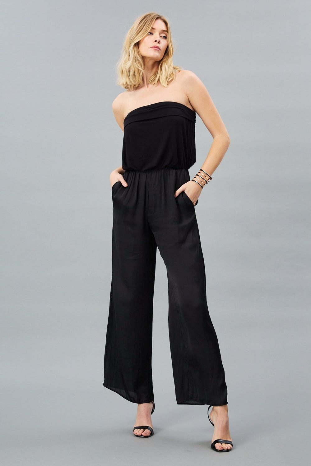 Lola &amp; Sophie Strapless Combo Jumpsuit