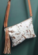 Cowhide and Fringe Small Purse
