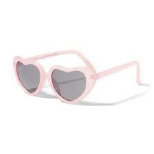 Kids Pink Heart Sunglasses w/ 2 Snaps