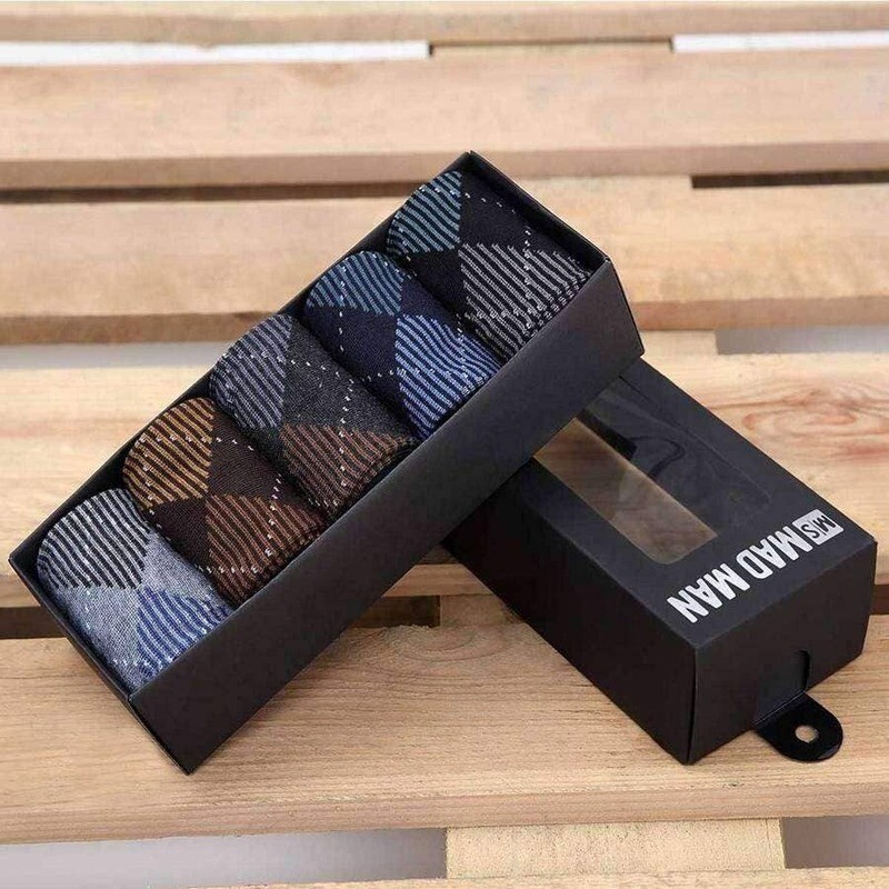 Men's Socks - 5 Boxed Pair
