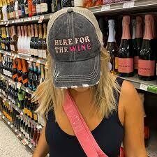 Here for the Wine Trucker Cap