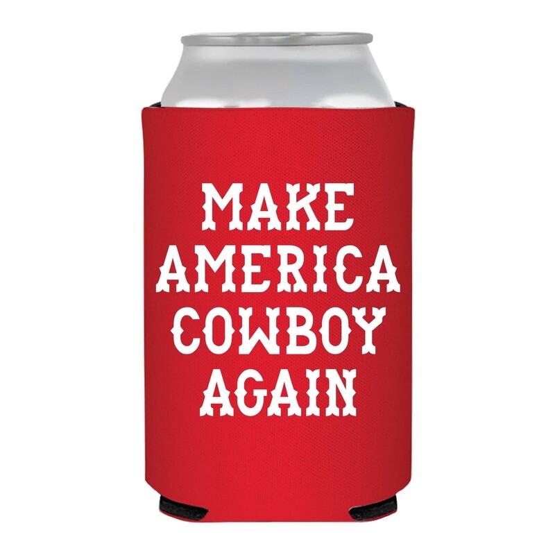 Make America Cowboy Again Western - Full Color Can Cooler