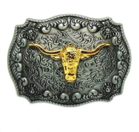 Wholesale Long Horn Bull Belt Buckle 1673