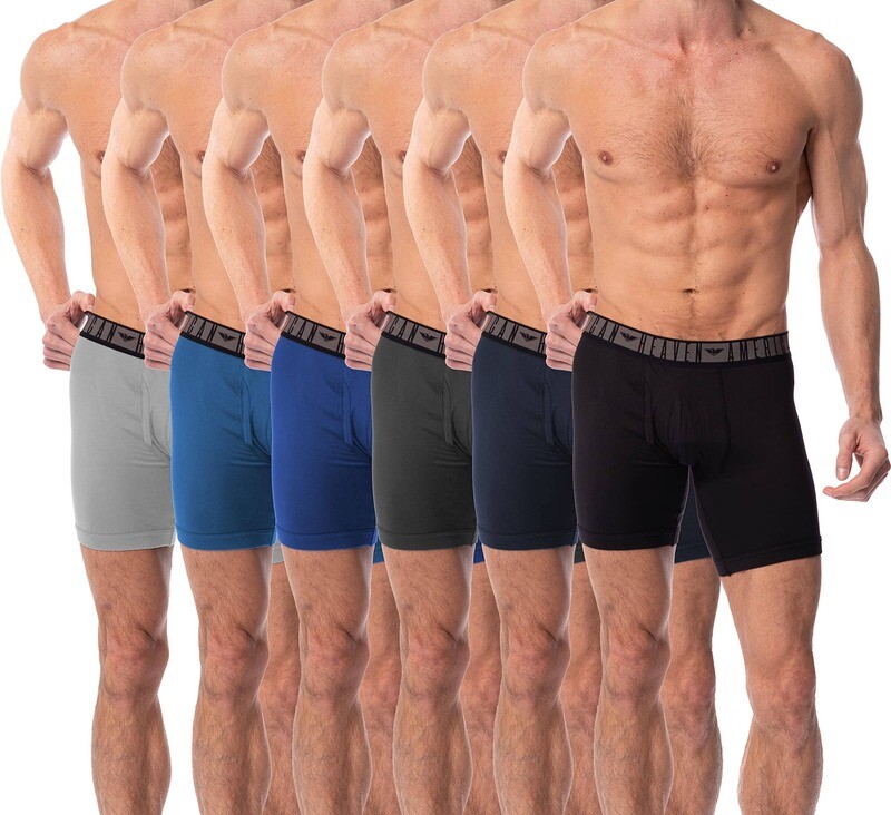 6 Pack Men's Ultra Soft Flex Fitted Boxer Brief XL