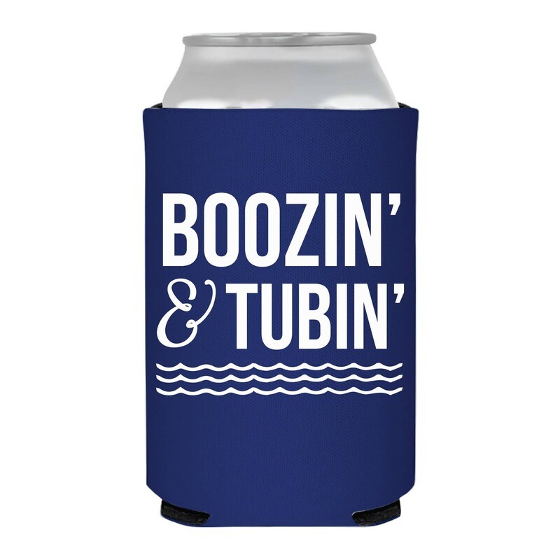 Boozin & Tubin Floating The River Full Color Can Cooler