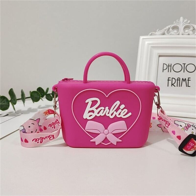 Silicone Barbie Bag Shoulder Bag Children's Cute Love Crossbody Bag