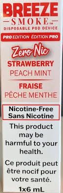 Breeze Zero Nic Strawberry Peach Mint