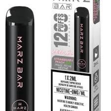Marz Bar 1200 Zero Nic Strawberry Peach Mint