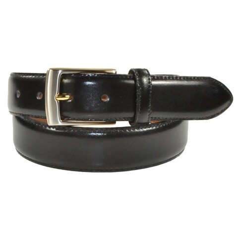 3536 Calfgrain 2tone Buckle Made In Canada Leather Belt, Colour: black, Size: 32