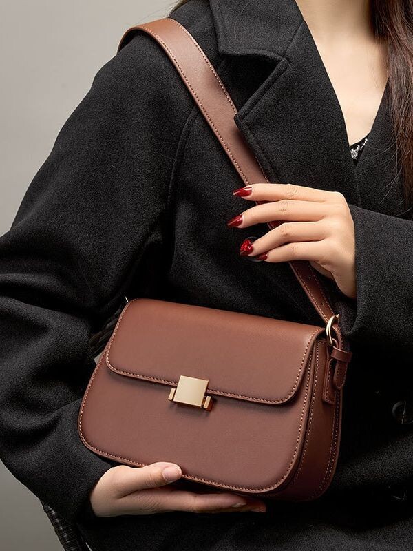High-end niche design armpit bag genuine leather Crossbody Bag