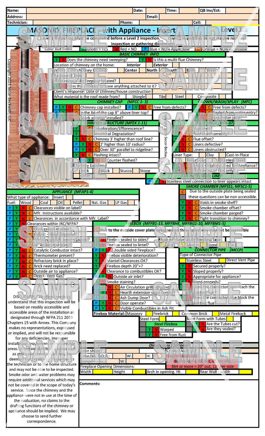 Masonry Fireplace with an Insert- Do-Confirm
