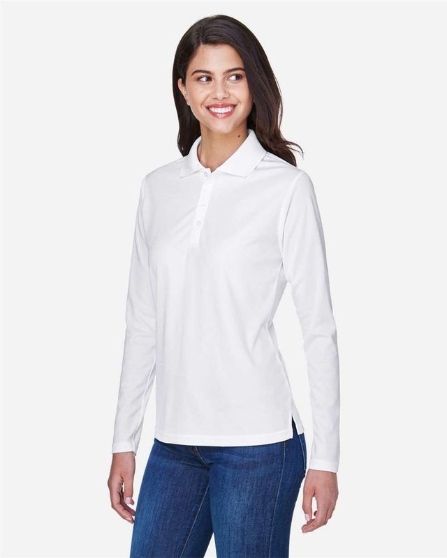 NATIVE: CORE365 Women's Pinnacle Performance Long Sleeve Piqué Polo
