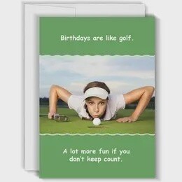 Golf Birthdays-Woman - Funny Birthday Card