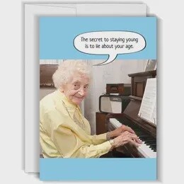 Lie About Age - Funny Birthday Card