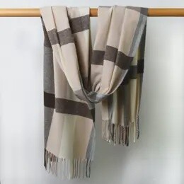 Scarvii - Plaid Long Scarf for Winter (brown)