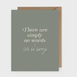 Simply No Words Sympathy Greeting Card