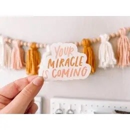 Your Miracle Is Coming Sticker/Decal & Waterproof