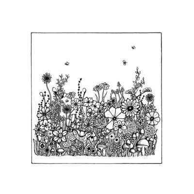 Flower Garden w/ Bees