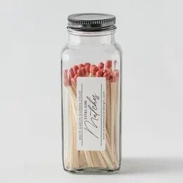 Glass Jar With Matches