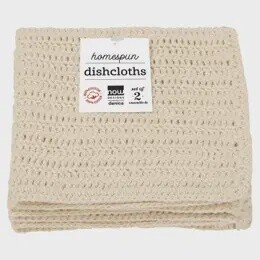 Homespun Natural Crocheted Dishcloths Set of 2