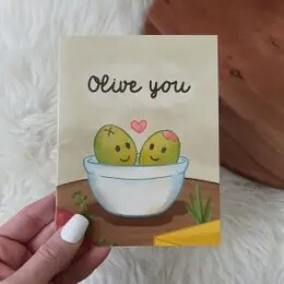 "Olive You" Card