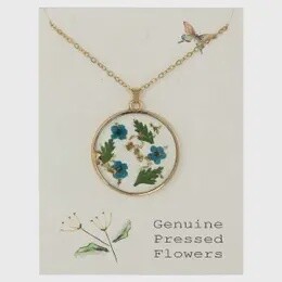Cottage Floral Turquoise Necklace