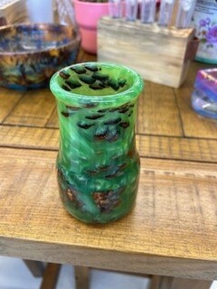 Green Resin Vase