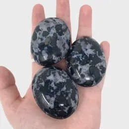 Indigo Gabbro Palm Stones from Madagascar