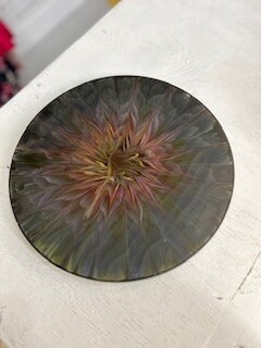 Black 3d Resin Flower Tray