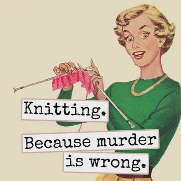 Knitting. Because ...Magnet.