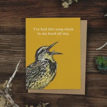 Bird Chatter Meadowlark Greeting Card