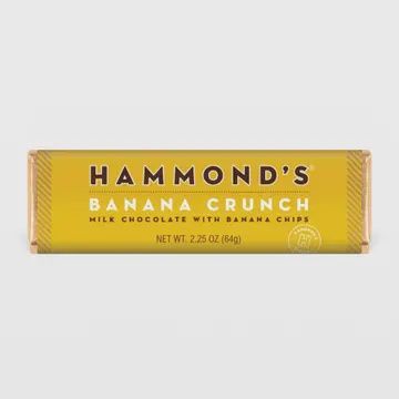 Hammond&#39;s Milk Chocolate Banana Crunch, 2.25oz, 12ct Case