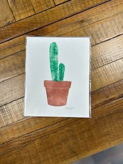 Cacti Linocut Print