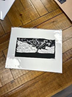 Twister Linocut Print