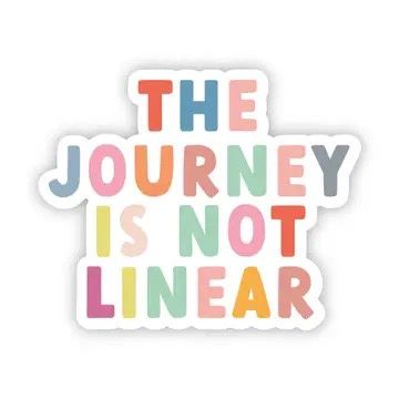 &quot;The Journey Is Not Linear&quot;  Sticker