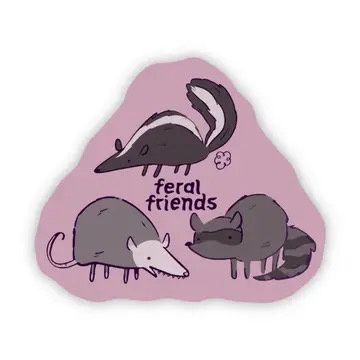 Feral Friends Sticker