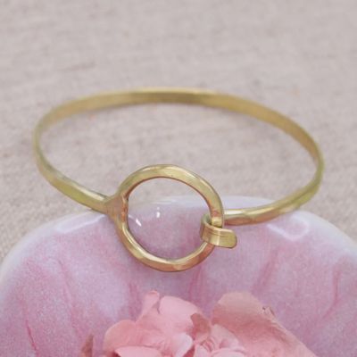 Circle of Trust Gold Hammered Cuff Bracelet