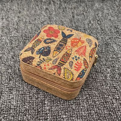 Vintage Crushed Wood Grain PU Leather Jewelry Storage