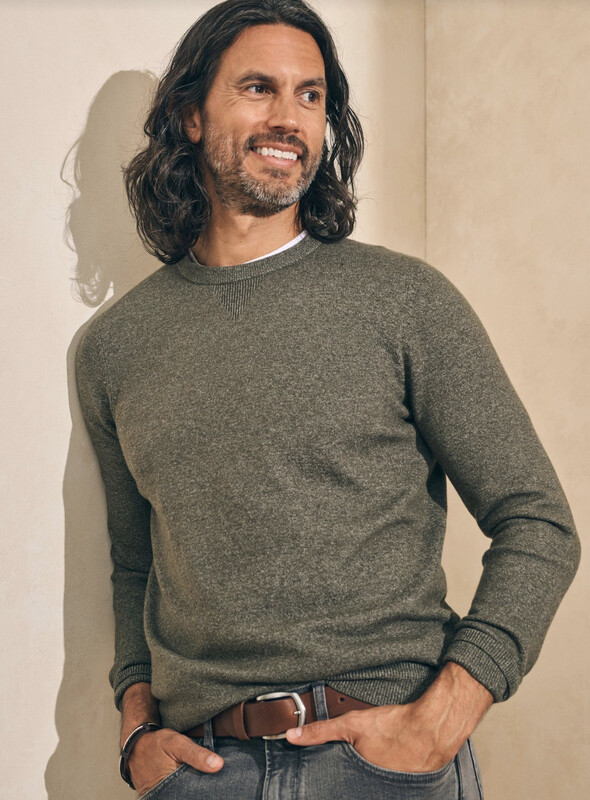 Jackson Crew Sweater, Size: S, Colour: Olive Heather