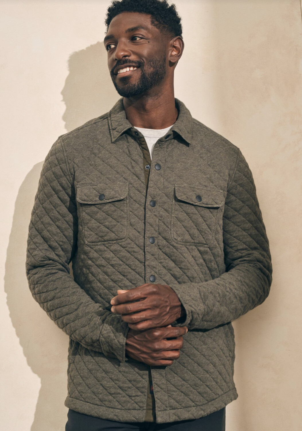 Epic Quilted Fleece CPO, Colour: Olive Melange, Size: S