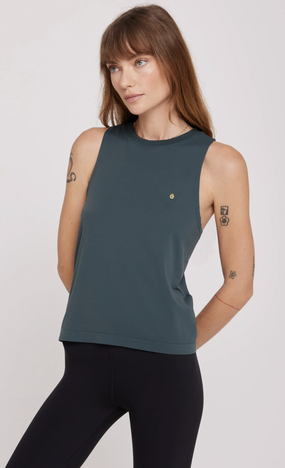 Elevate Seamless Tank, Size: XS/S, Colour: Deep Forest