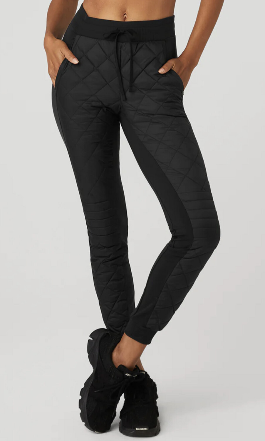 High-Waist Moto Puffer Pant
