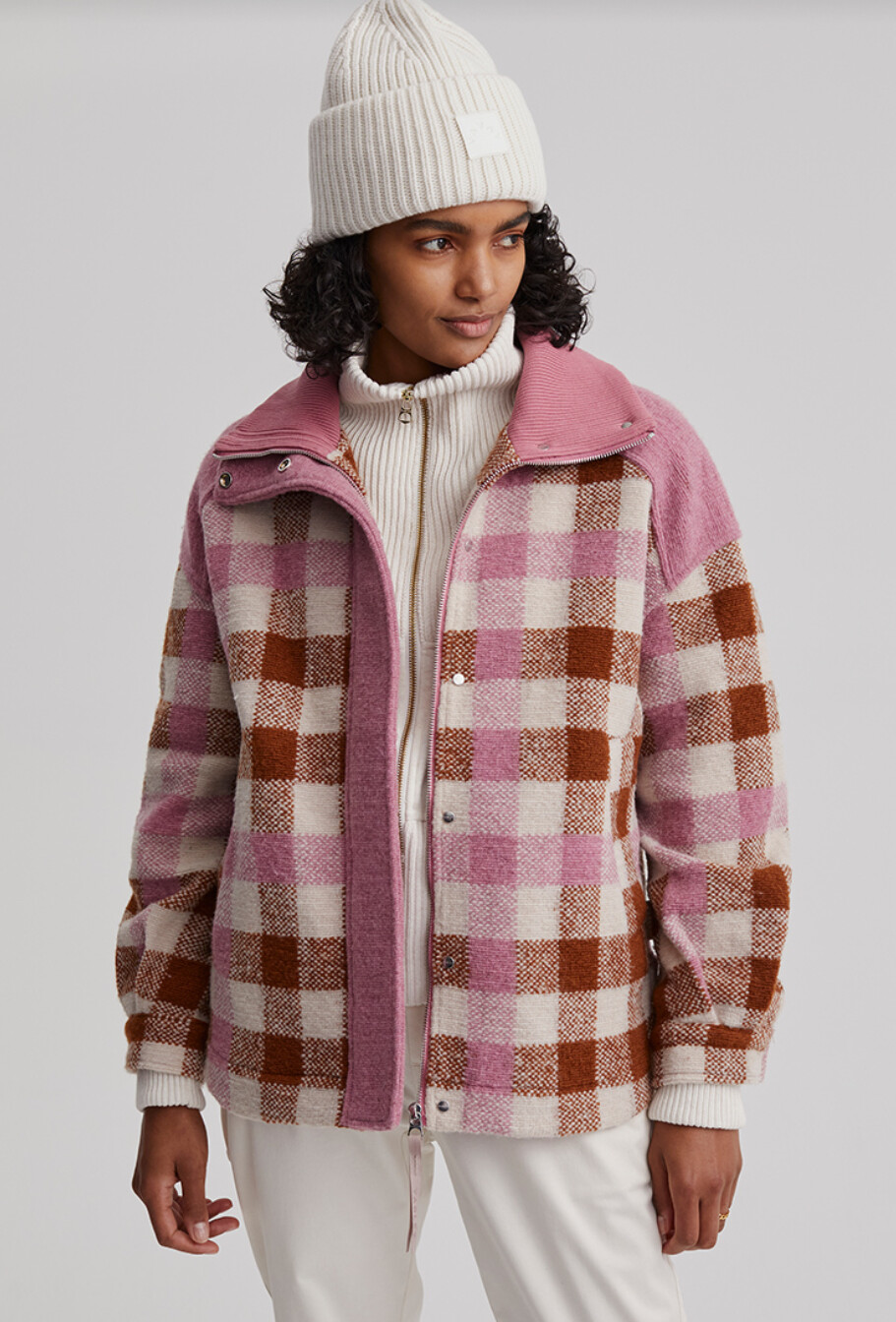 Alma Jacket - Caramel Midi Check