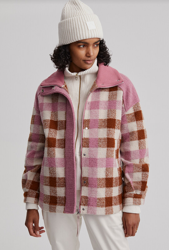 Alma Jacket - Caramel Midi Check
