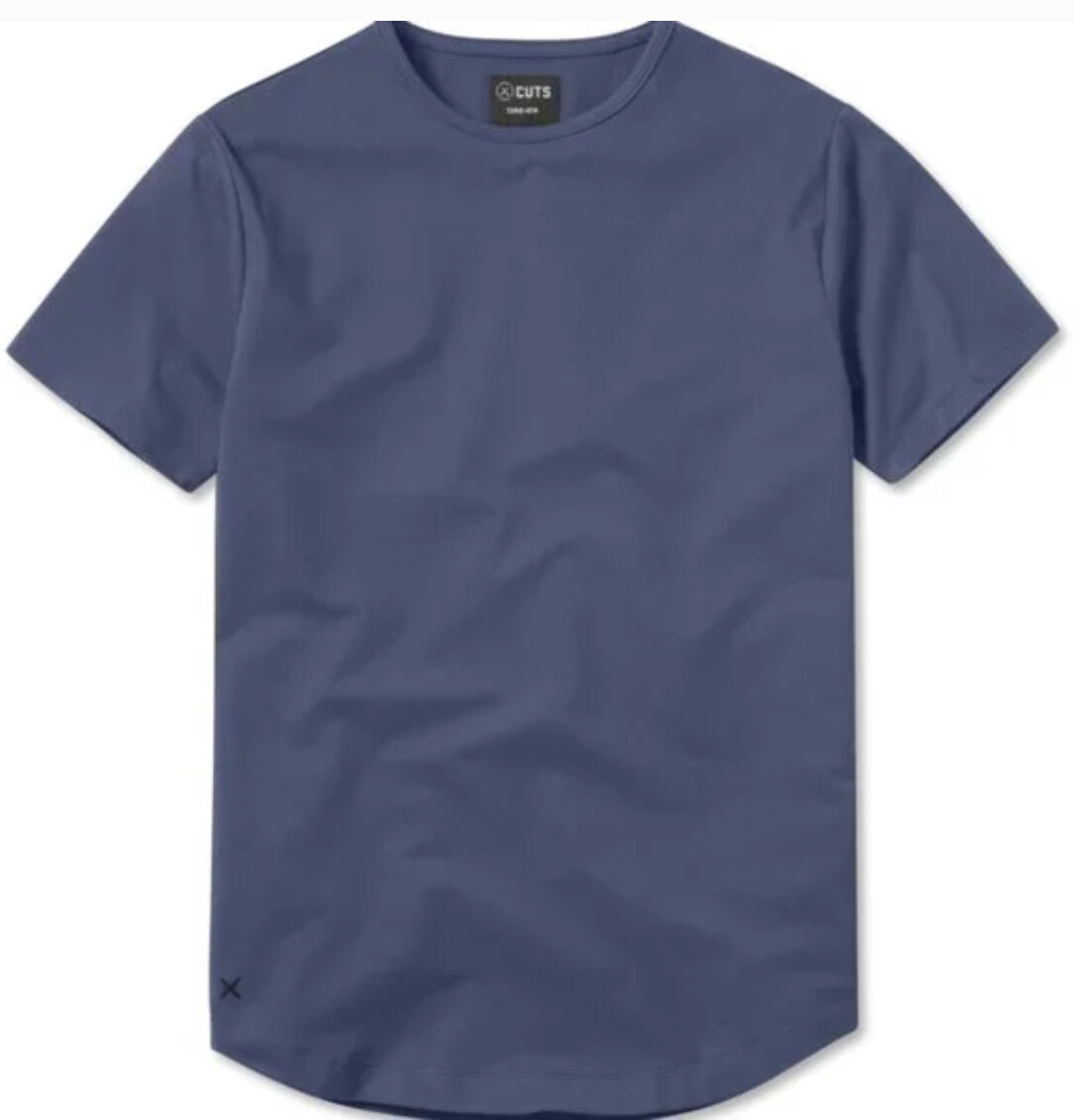 AO Split-Hem Tee, Size: S, Colour: Moonshadow