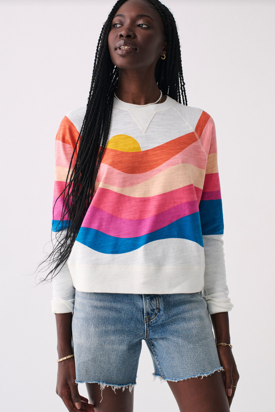 Sunwashed Slub Crewneck