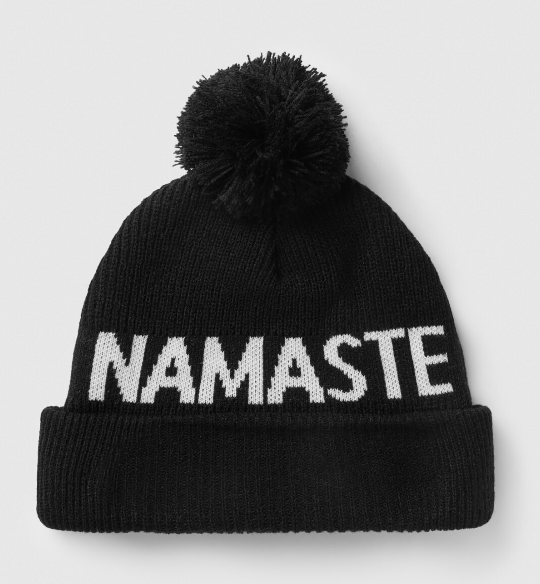 namaste pom pom beanie