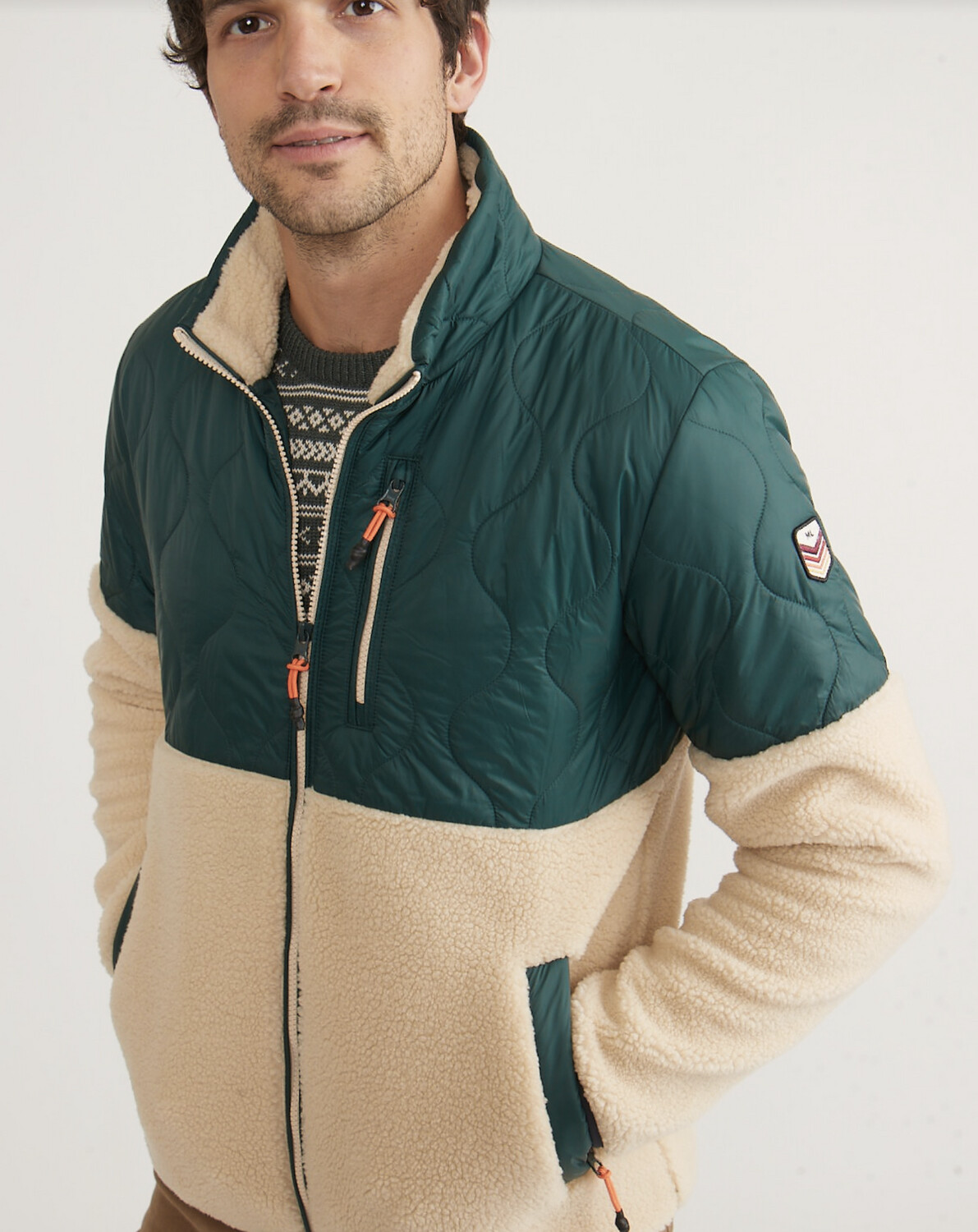 Green sherpa 2025 jacket mens
