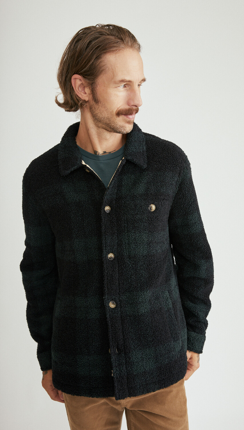 Sherpa Plaid Overshirt