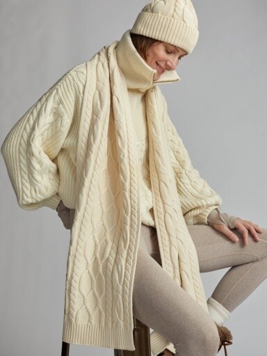 corsair cable scarf, Size: OS, Colour: whitecap grey, Season: 2341